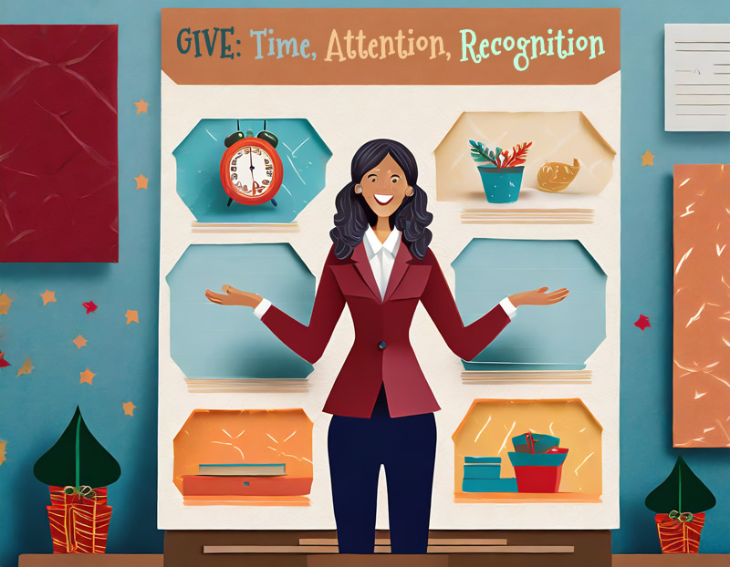 give time, attention, and recognition